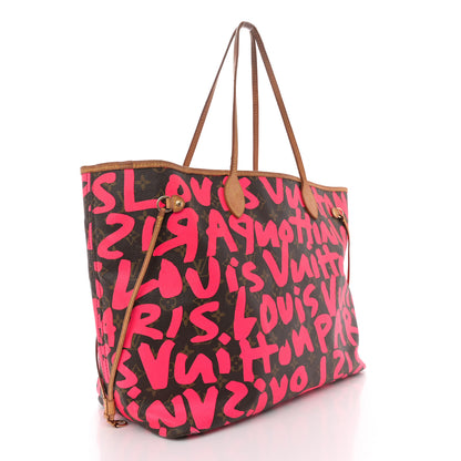 Louis Vuitton Monogram Graffiti Neverfull GM Fuchsia 3 of 17