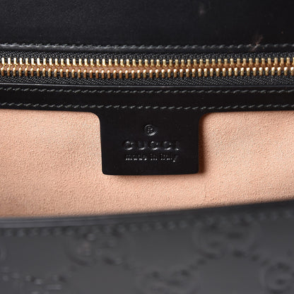 Gucci Guccissima Medium Padlock Shoulder Bag Black 15 of 19