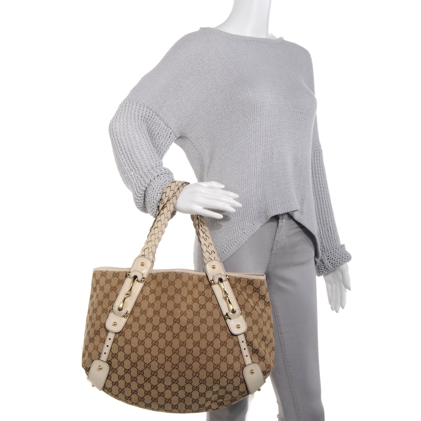 Monogram Medium Pelham Shoulder Bag Off White