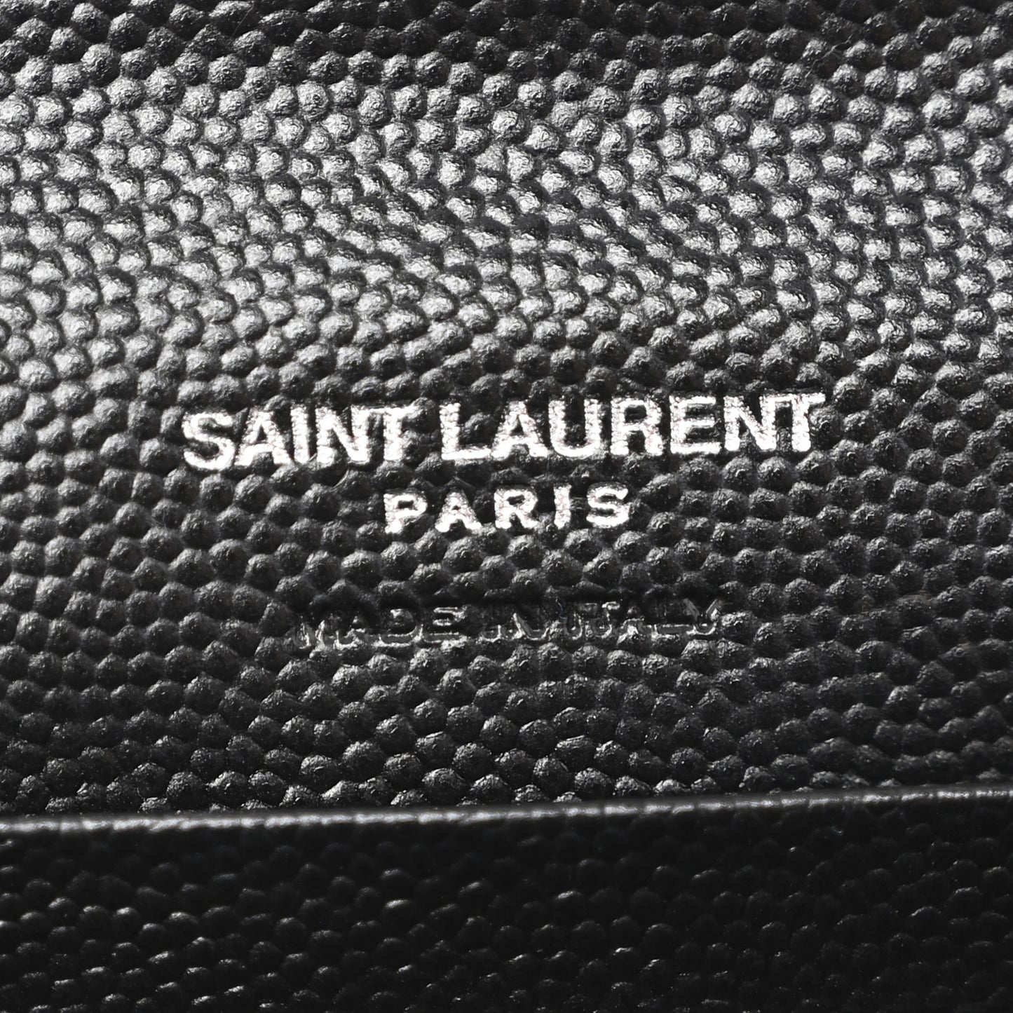 Grain De Poudre Matelasse Chevron Small Monogram Envelope Wallet Black