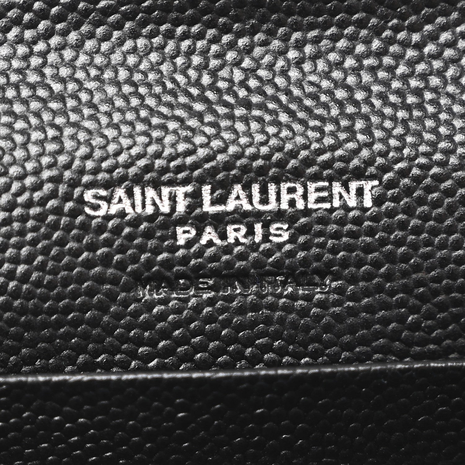 Saint Laurent Grain De Poudre Matelasse Chevron Small Monogram Envelope Wallet Black 6 of 9