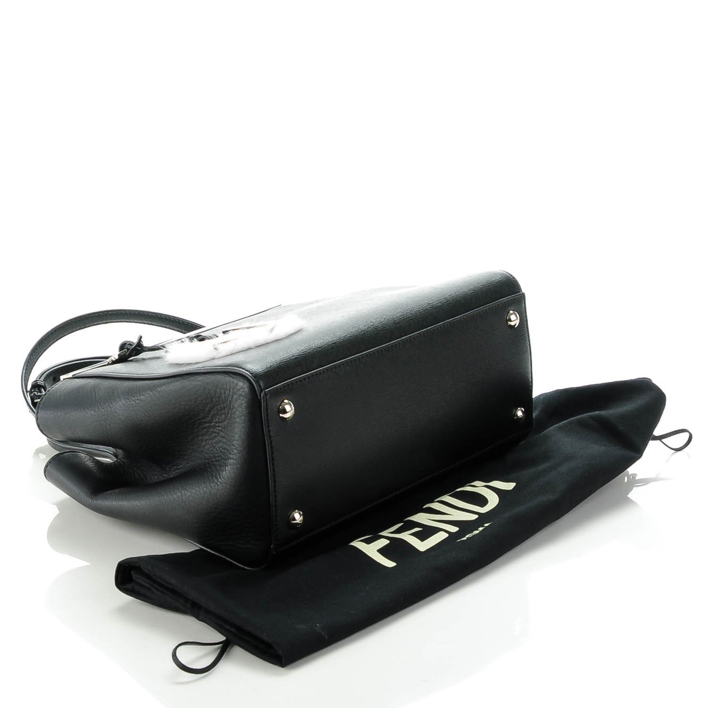 Vitello Elite Flamingo Mink Monster Charm Petite 2Jours Tote Black Multicolor