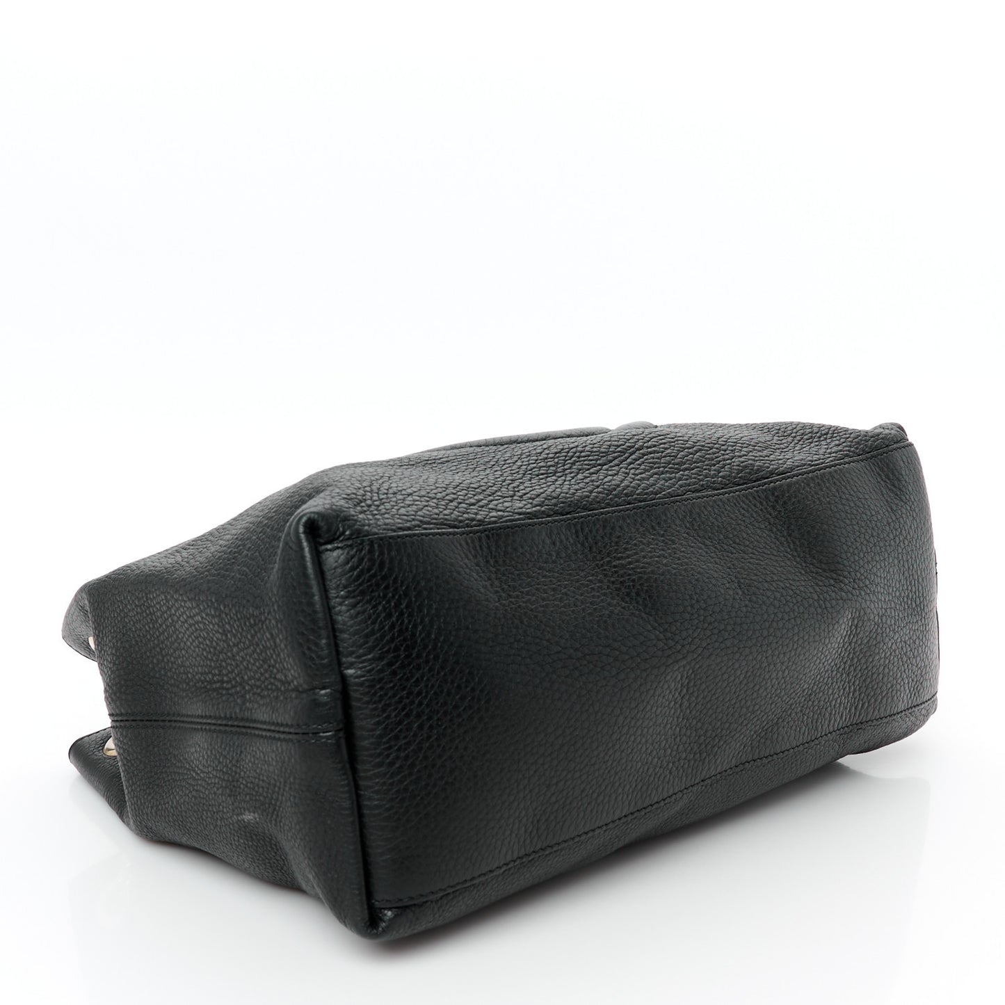 Pebbled Calfskin Medium Soho Chain Shoulder Bag Black