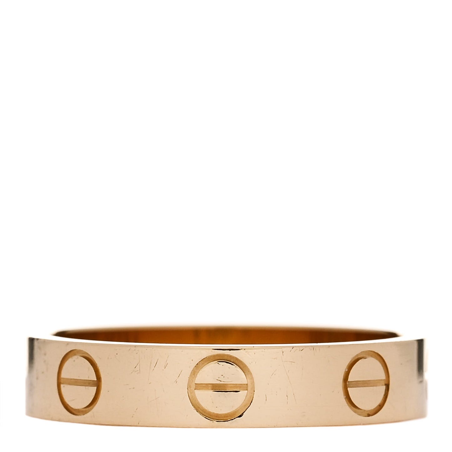 18K Yellow Gold 3.5mm LOVE Wedding Band Ring 49 4.75