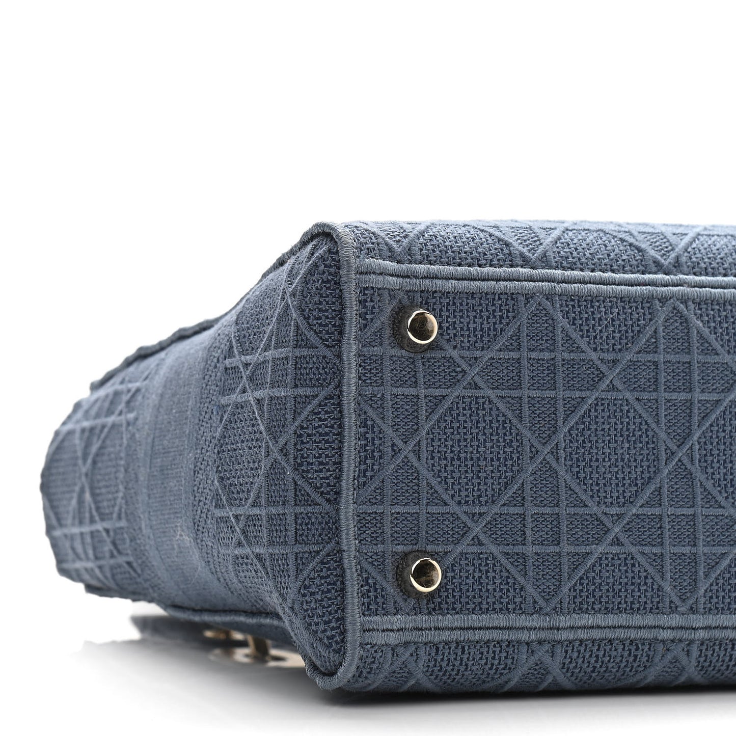 Canvas Embroidered Cannage Medium Lady D-Lite Denim Blue