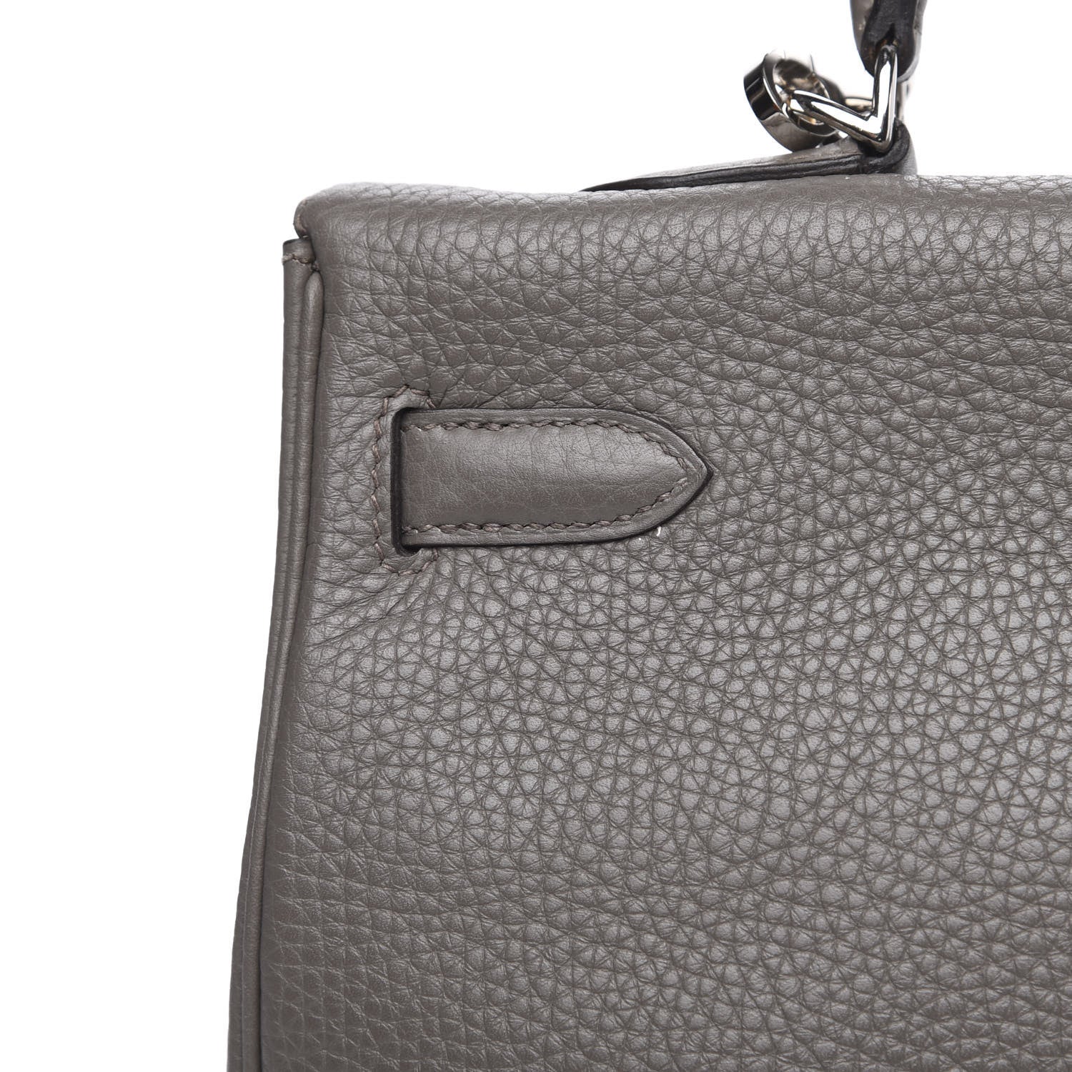 Hermes Taurillon Clemence Kelly Retourne 35 Etain 19 of 30