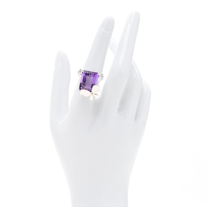 Tiffany Sterling Silver 18K Rose Gold Amethyst Return to Tiffany Love Bugs Butterfly Ring 54 7 2 of 5
