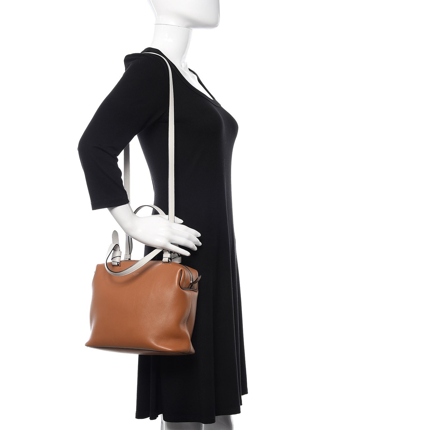 Lambskin Small Soft Cube Satchel Light Tan