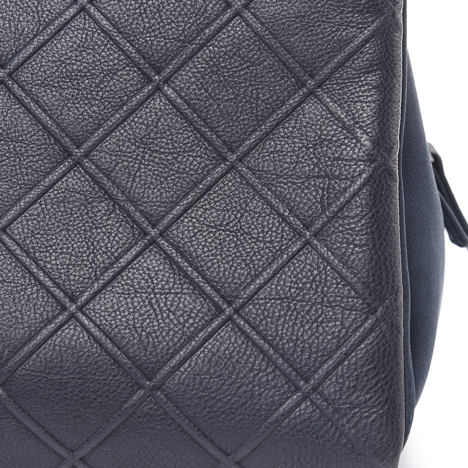 Chanel Calfskin Diamond Embossed Large CC Zip Shopping Tote Blue 13 of 14