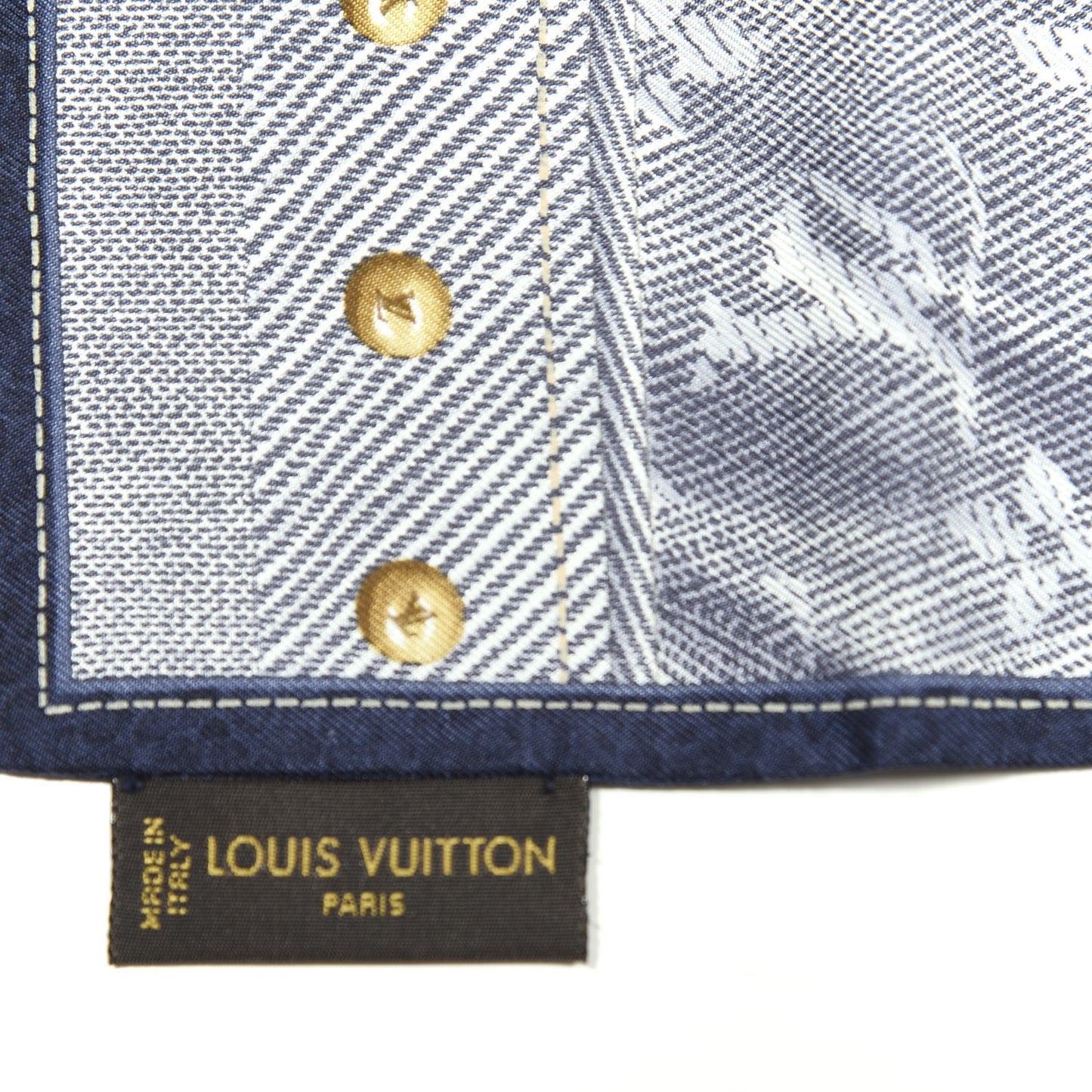 Silk Monogram New Denim Bandeau Marine