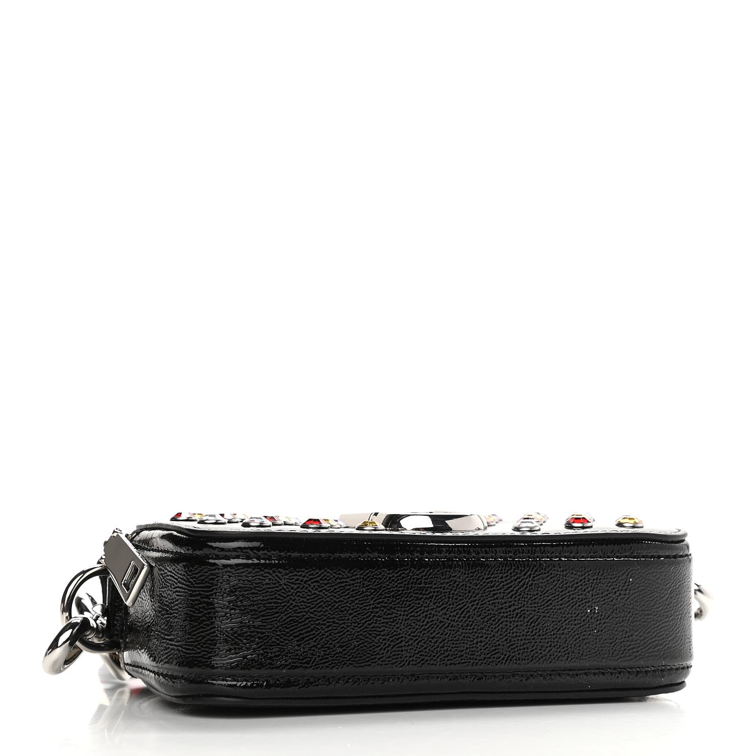 Marc Jacobs Patent Crystal Embellished Snapshot Camera Bag Black 4 of 14