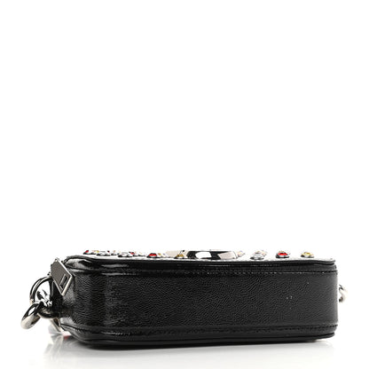 Marc Jacobs Patent Crystal Embellished Snapshot Camera Bag Black 4 of 14
