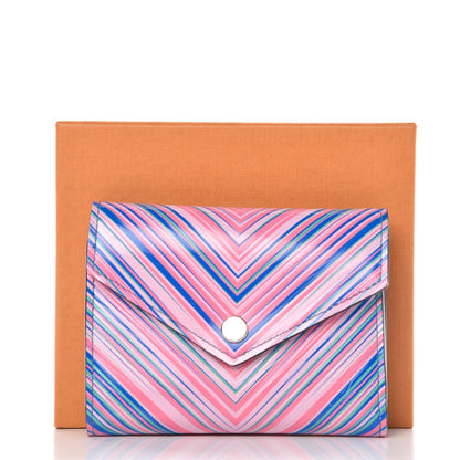Louis Vuitton Epi Tropical Victorine Wallet Blue Rose 7 of 7
