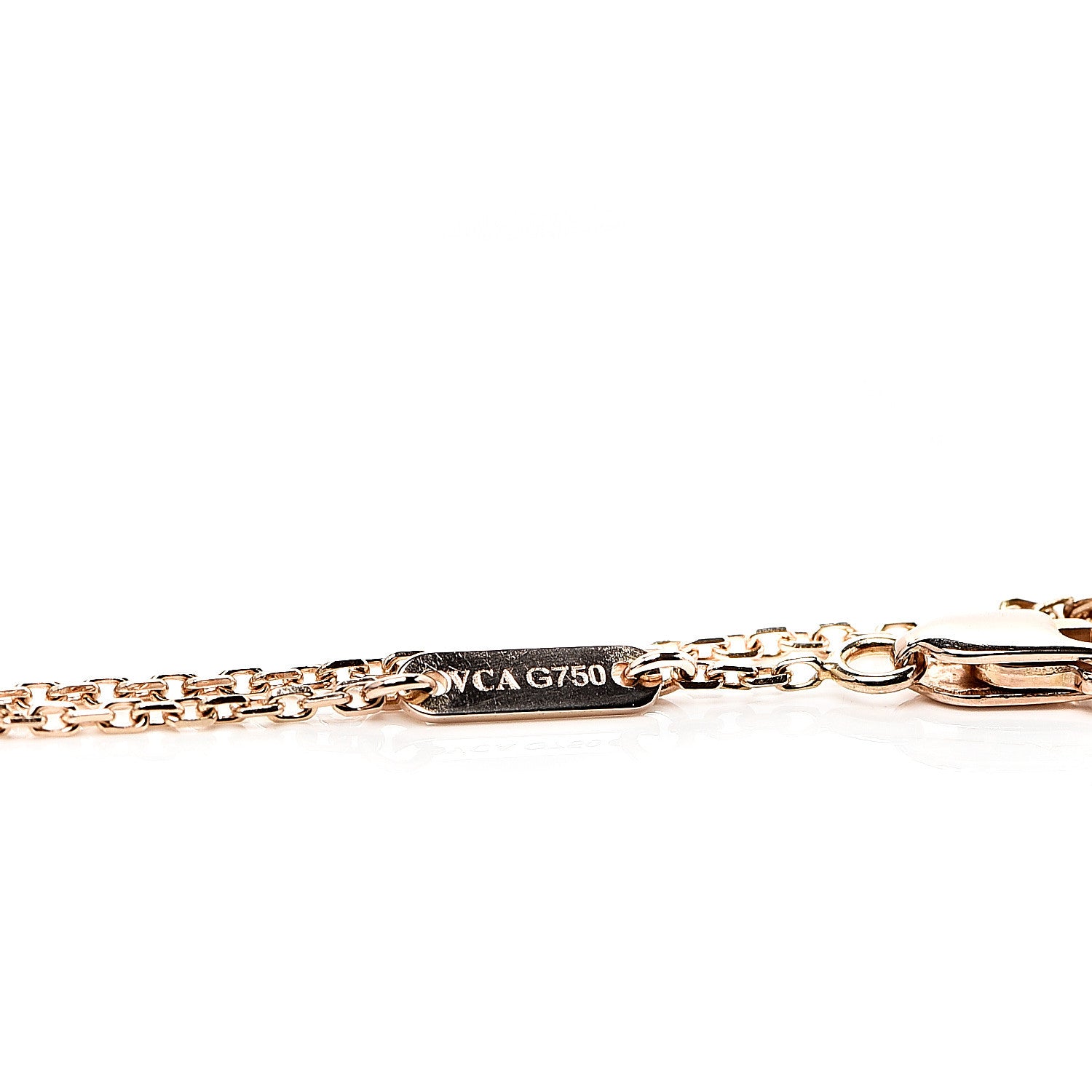 Van Cleef & Arpels 18K Rose Gold Carnelian Sweet Alhambra Bracelet 3 of 4