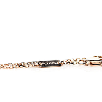 Van Cleef & Arpels 18K Rose Gold Carnelian Sweet Alhambra Bracelet 3 of 4