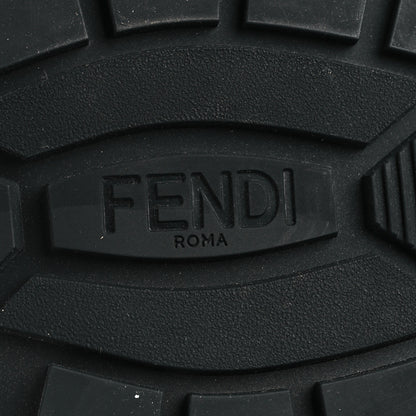 Fendi Vitello Fabric Jacquard FF 1974 Mens Fendi Force Ankle Combat Boots 6 Black Grigio 8 of 8