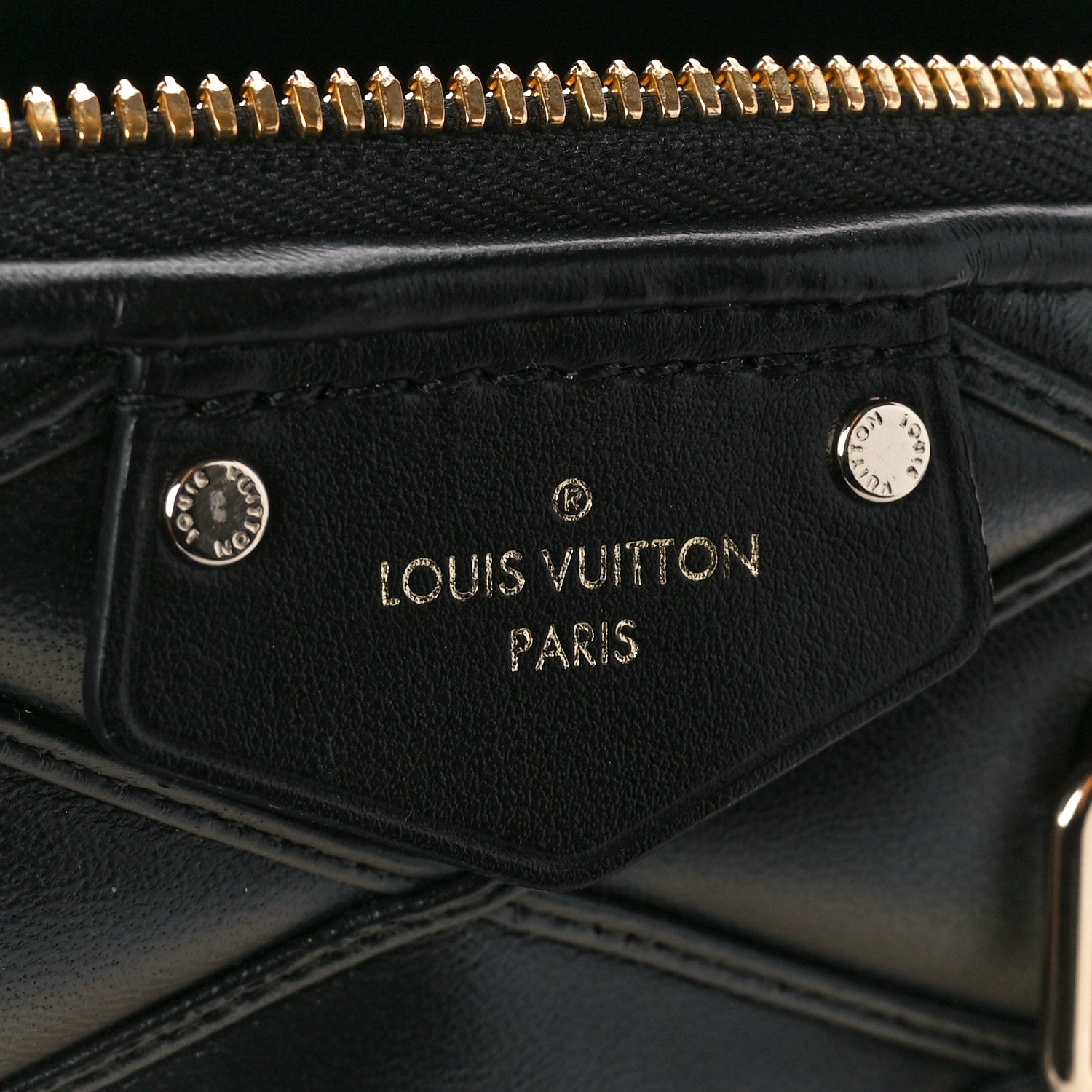 Louis Vuitton Lambskin Malletage Alma BB Black Beige 8 of 14