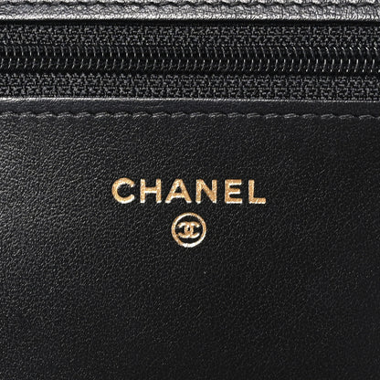 Chanel Caviar Quilted Boy Wallet On Chain WOC Black 6 of 10