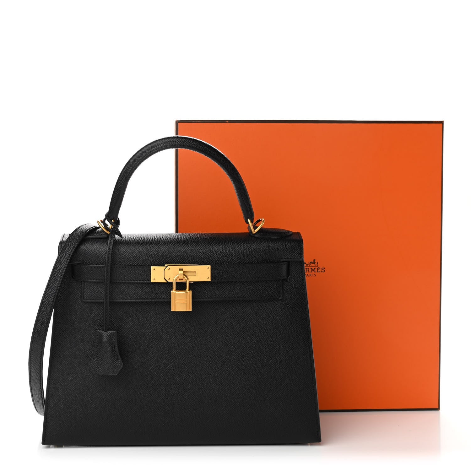 Hermes Epsom Horseshoe Kelly Sellier 28 Black 14 of 14