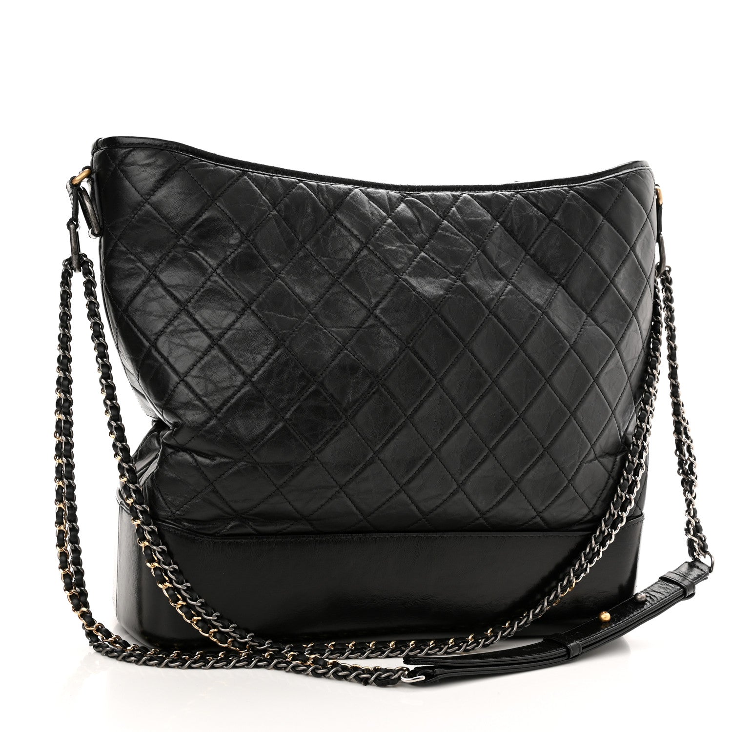 Chanel Aged Calfskin Quilted Maxi Gabrielle Hobo Black 3 of 11