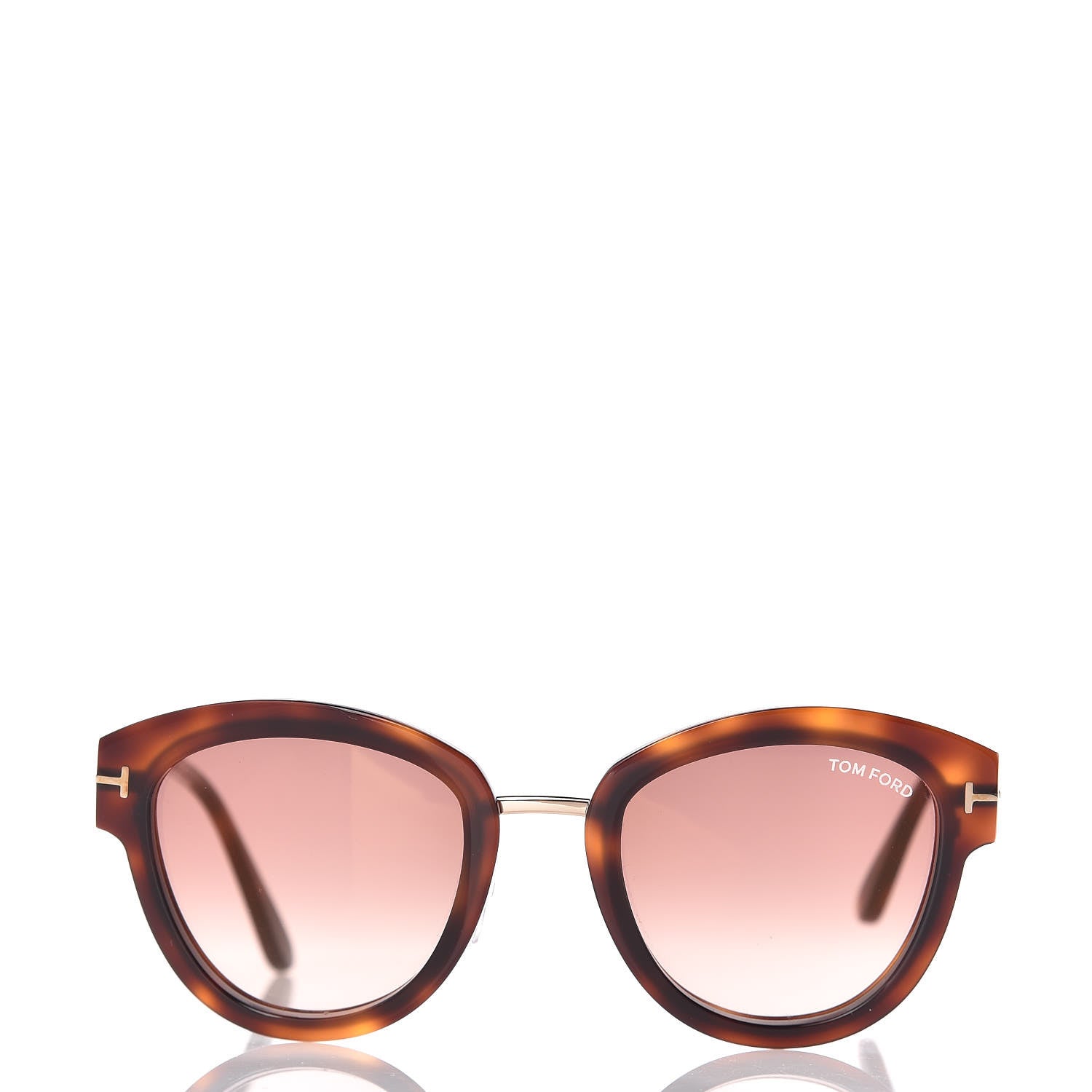 Tom Ford Mia Soft Rounded Sunglasses TF574 Dark Havana 2 of 6