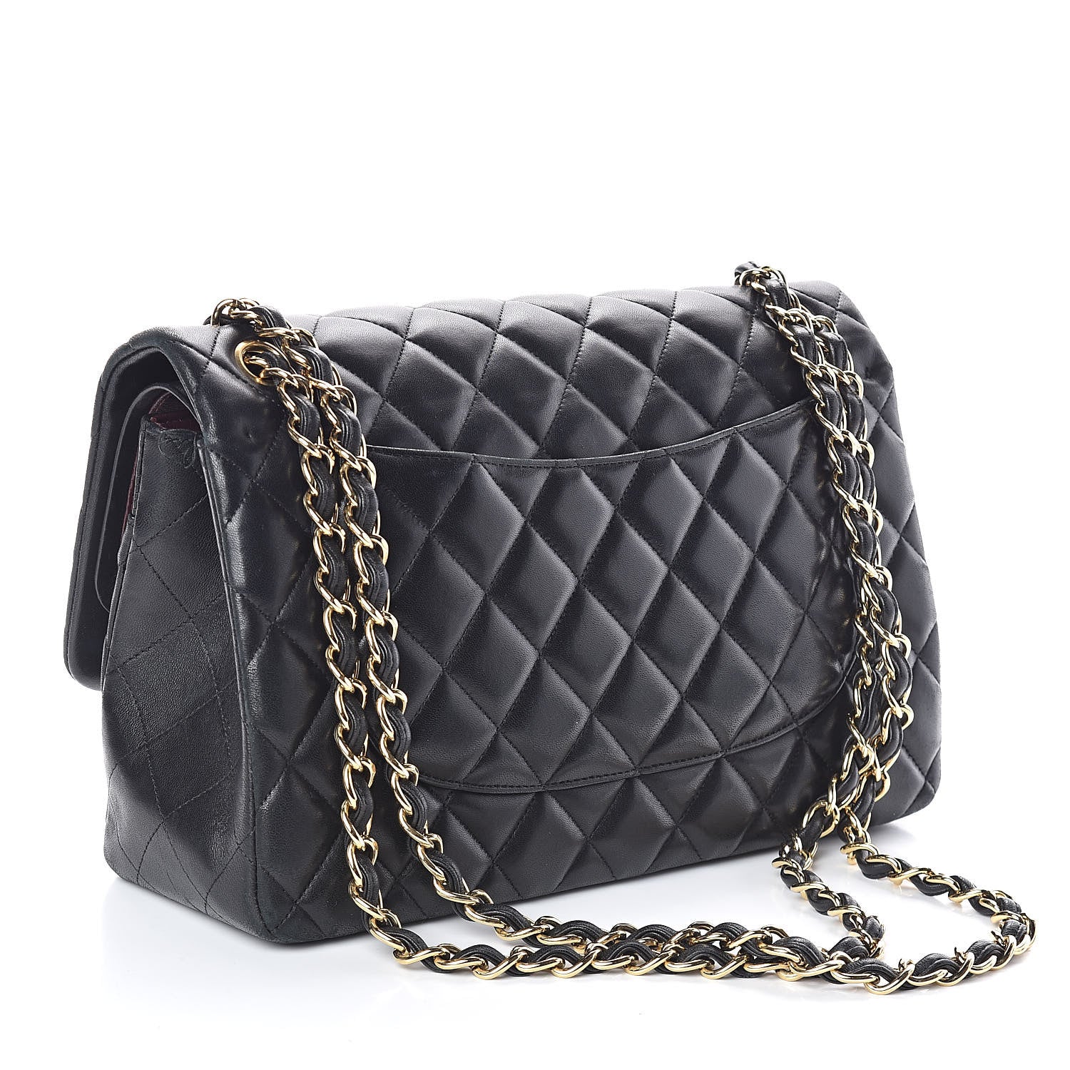 Chanel Lambskin Quilted Jumbo Double Flap Black 3 of 12