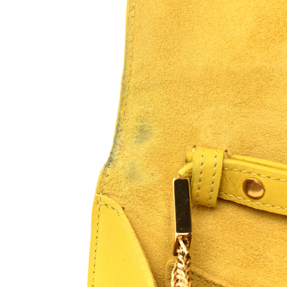 Saint Laurent Calfskin Mini Y Ligne Crossbody Pochette Bag Yellow 14 of 24