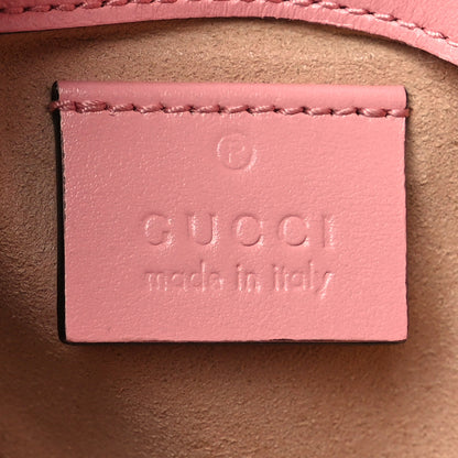 Gucci Calfskin Matelasse Super Mini GG Marmont Shoulder Bag Wild Rose 6 of 9