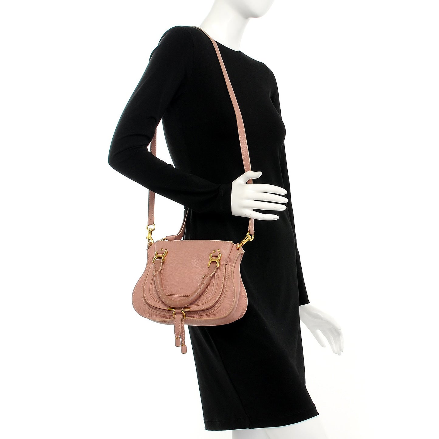 Calfskin Mini Marcie Satchel Anemone Pink