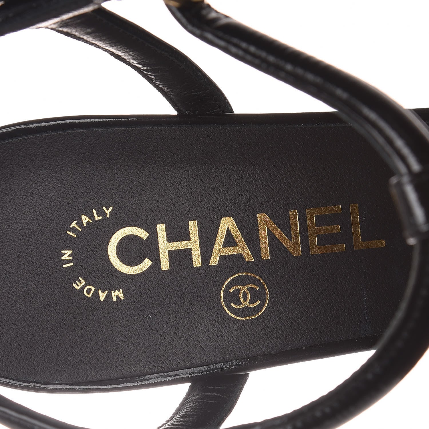 Chanel Patent Crumpled Calfskin Parthenon Platform Sandals 41 Black 8 of 9