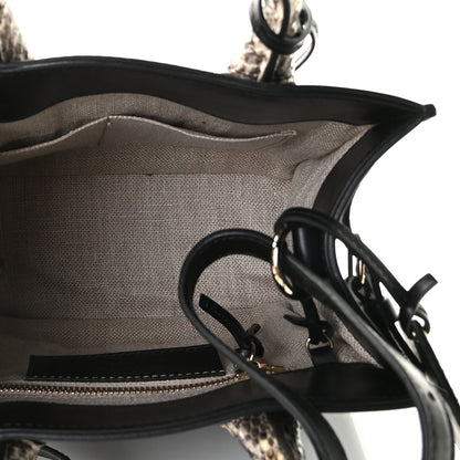 Balenciaga Calfskin Elaphe Snakeskin Mini Padlock All Afternoon Tote Black 6 of 9