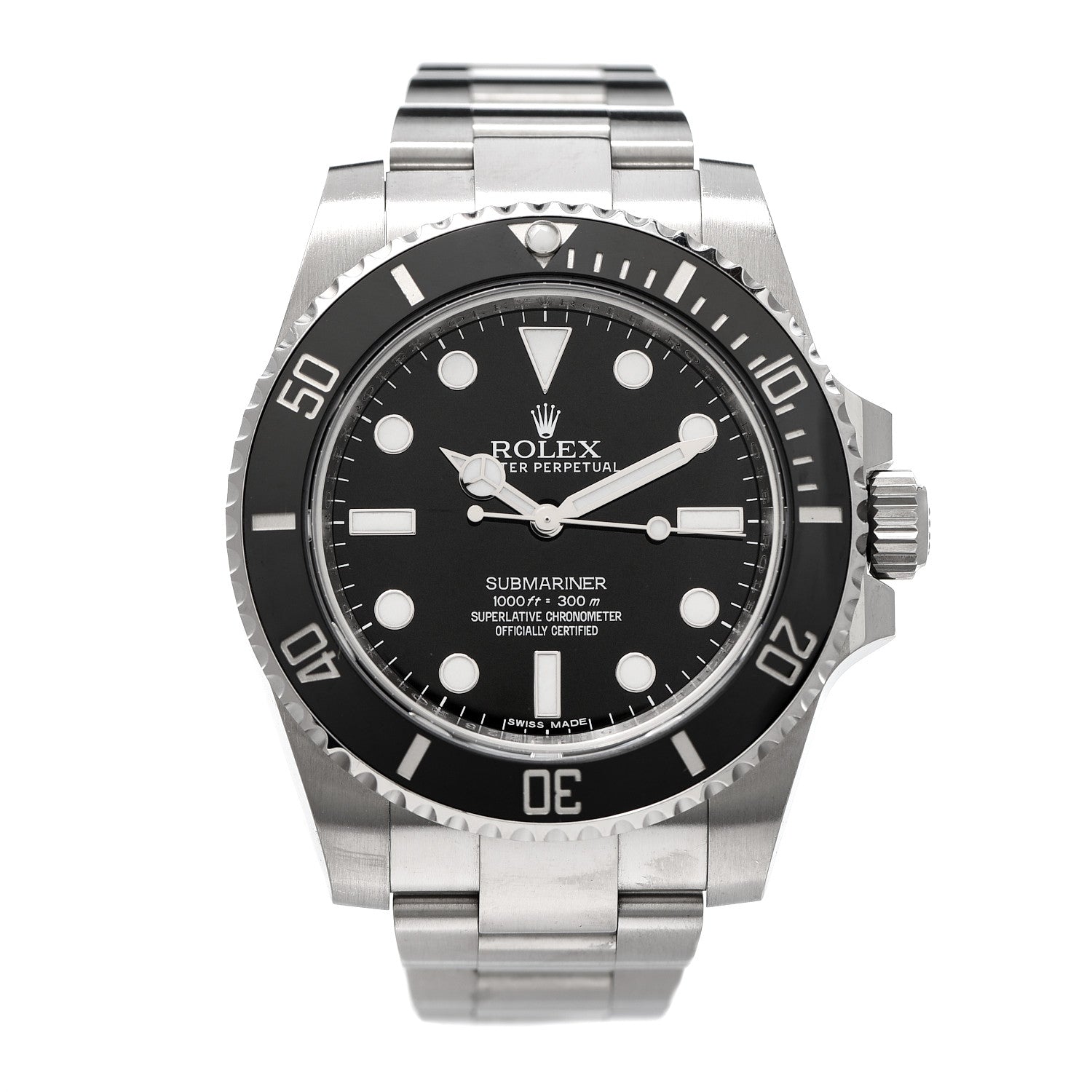 Rolex Stainless Steel 40mm Oyster Perpetual Submariner Watch Black 114060 1 of 5