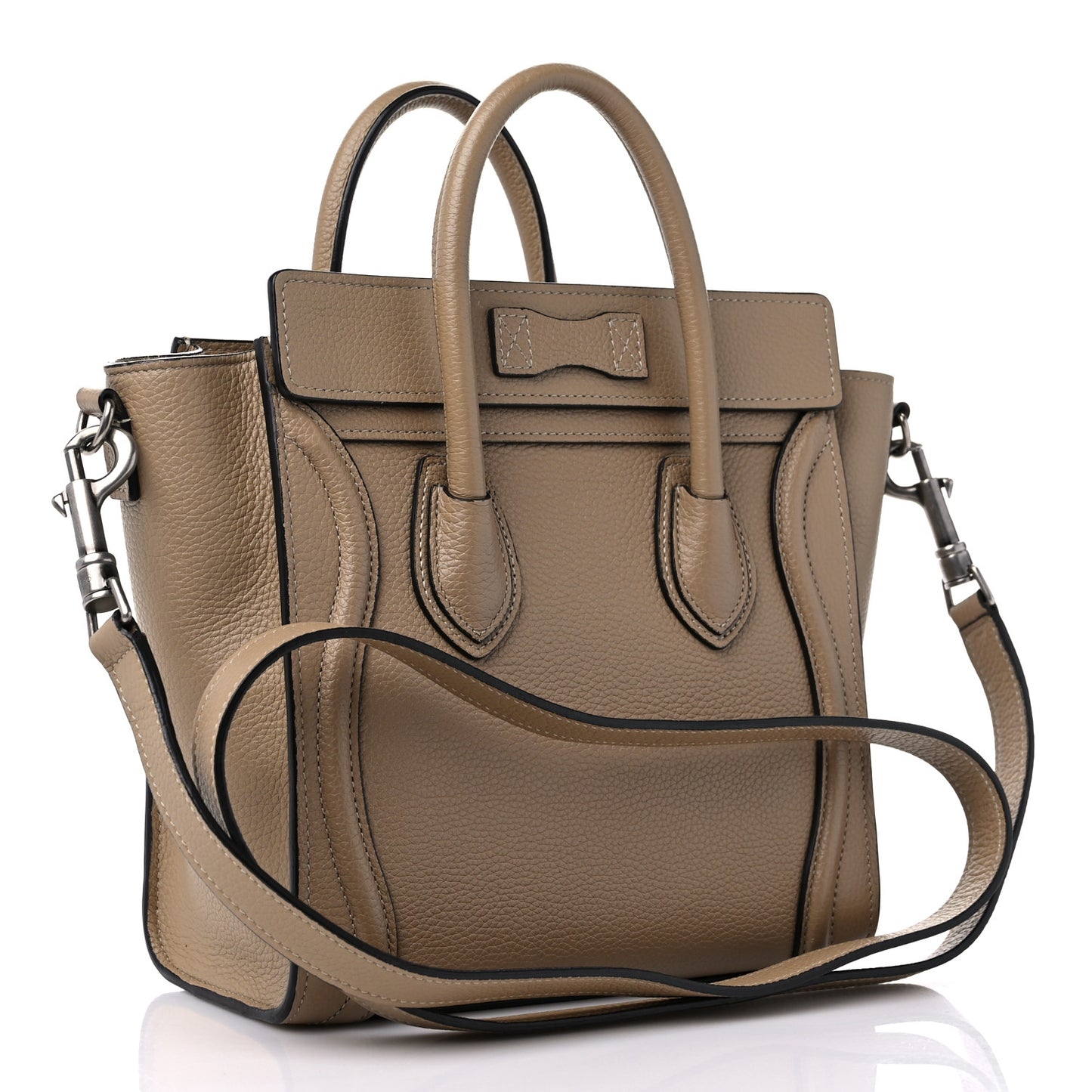 Drummed Calfskin Nano Luggage Dune