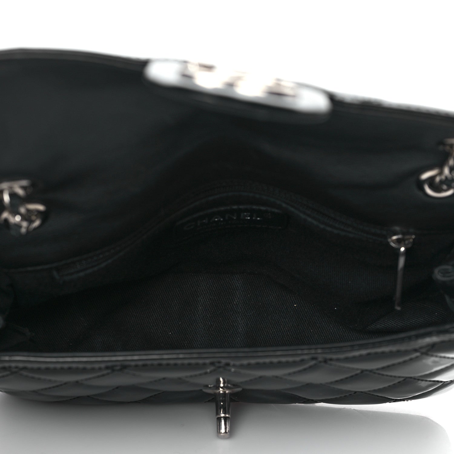 Chanel Patent Calfskin Quilted Mini Rectangular Flap Black 5 of 9