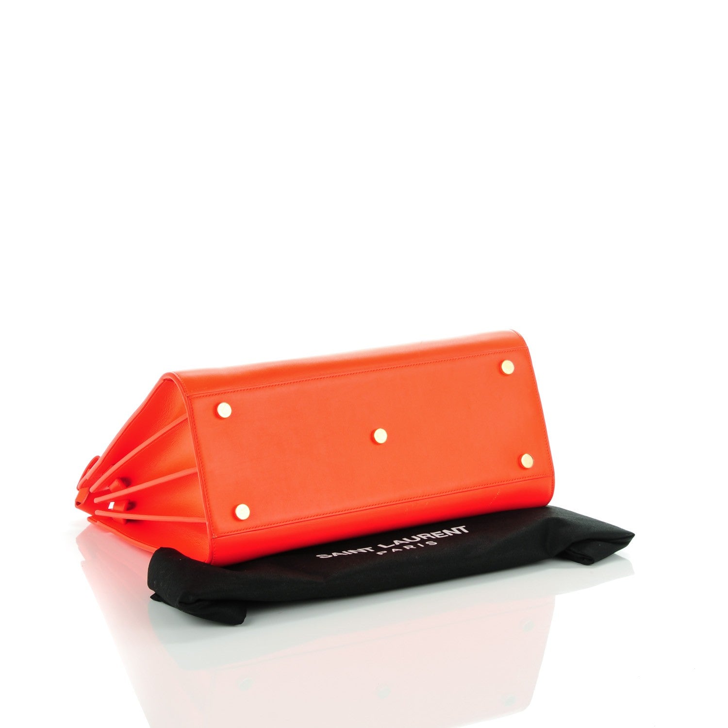 Saint Laurent Calfskin Small Sac De Jour Neon Orange 4 of 7