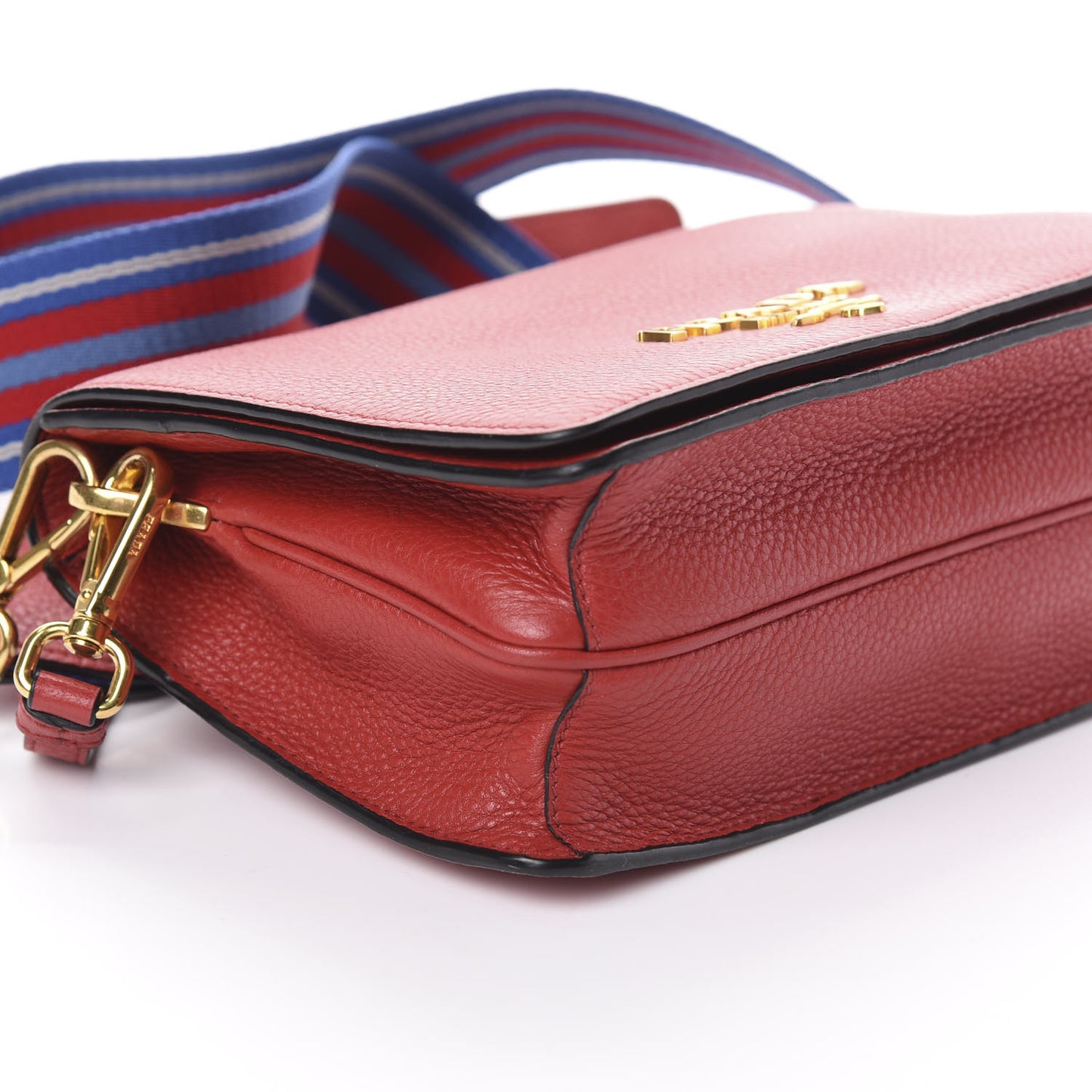 Vitello Daino Flap Crossbody Rosso