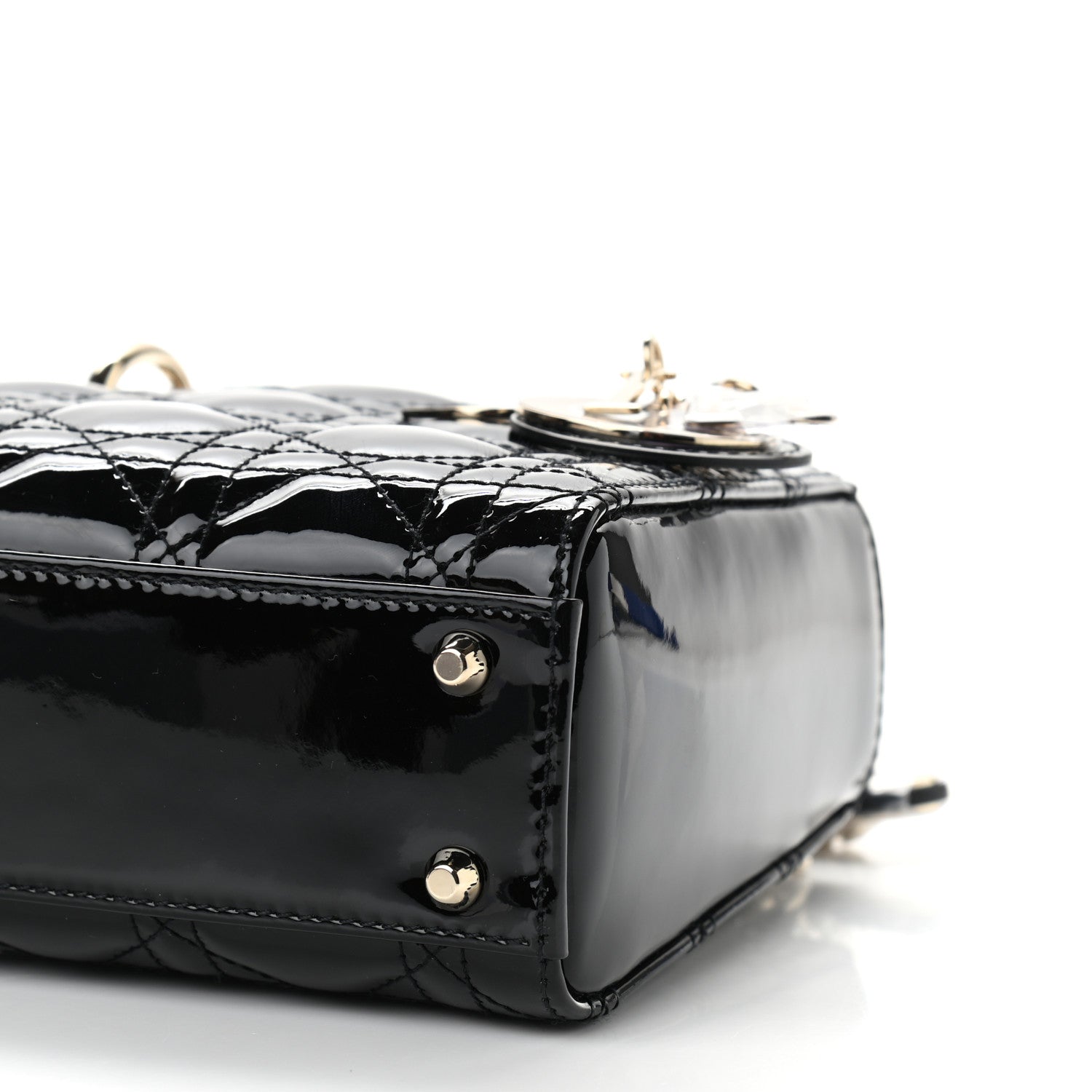 Christian Dior Patent Cannage Mini Lady Dior Black 9 of 10