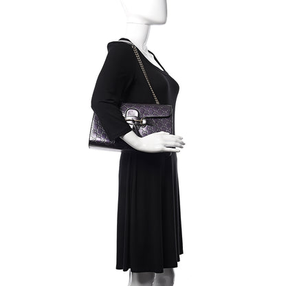 Gucci Shine Guccissima Medium Emily Chain Shoulder Bag Melanzana 2 of 12