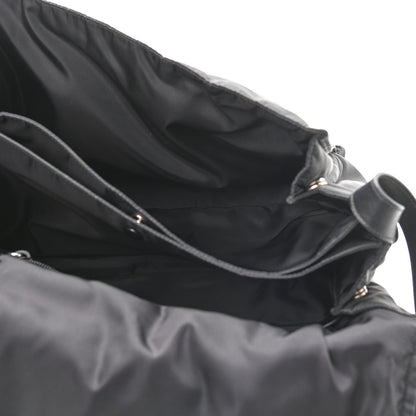 Prada Tessuto Nylon Calfskin Messenger Bag Black 7 of 10