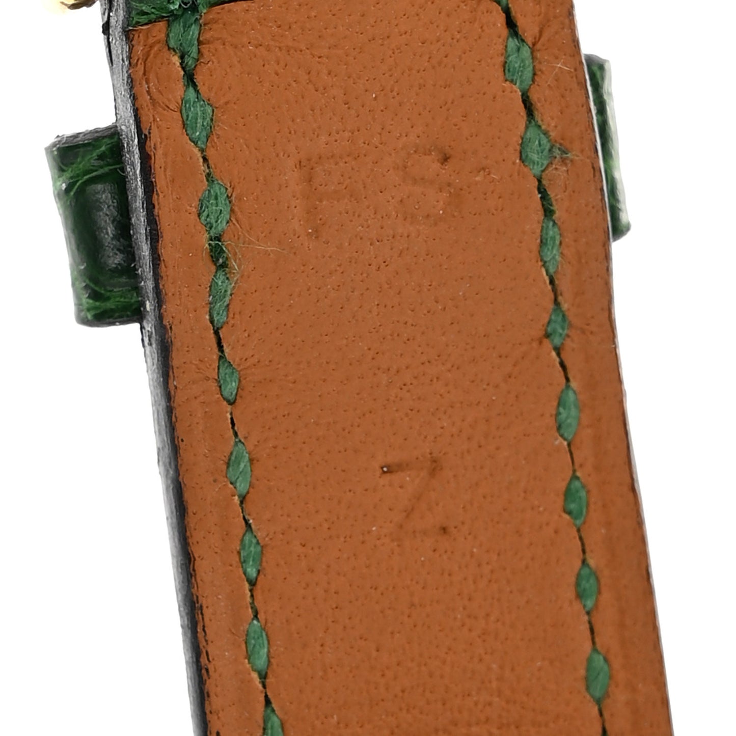 Shiny Alligator Watch Strap Vert Moyen