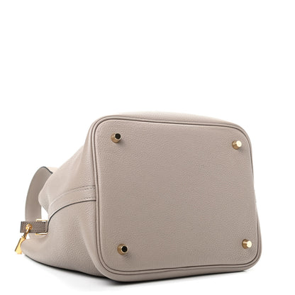 Hermes Taurillon Clemence Picotin Lock 22 MM Gris Asphalte 4 of 10