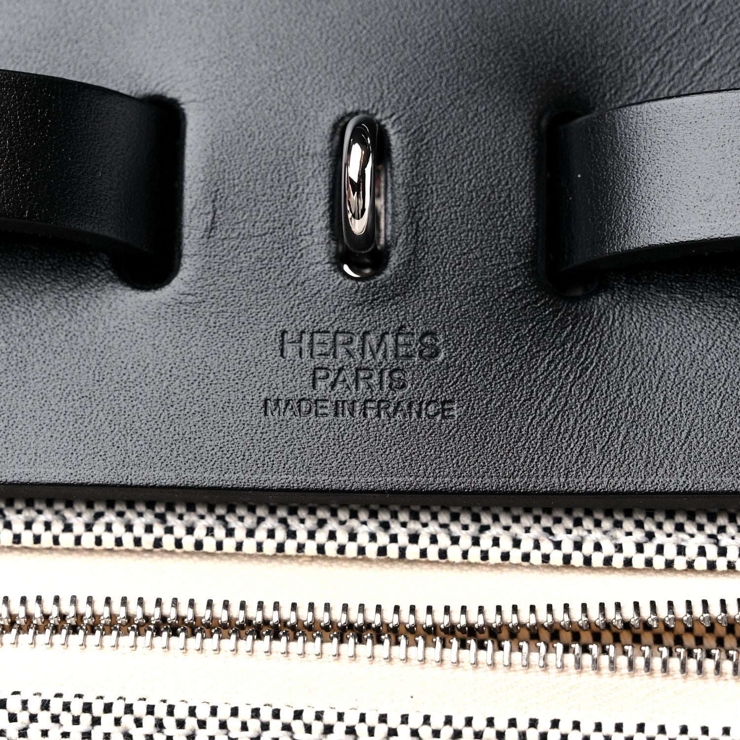 Hermes Vache Hunter Criss Viking Herbag Zip Retourne 31 PM Ecru Black 6 of 10