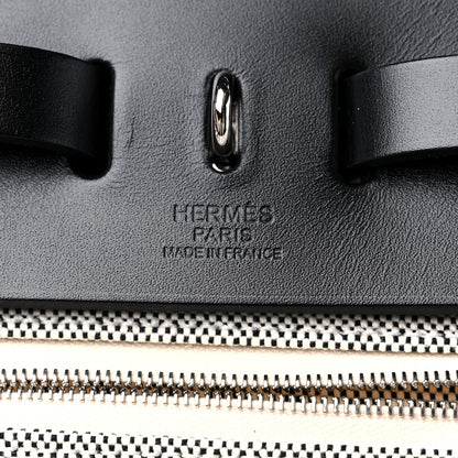 Hermes Vache Hunter Criss Viking Herbag Zip Retourne 31 PM Ecru Black 6 of 10