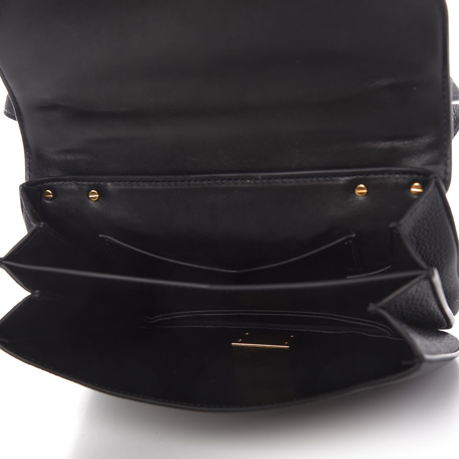 Bottega Veneta Calfskin Mount Envelope Bag Black 5 of 8