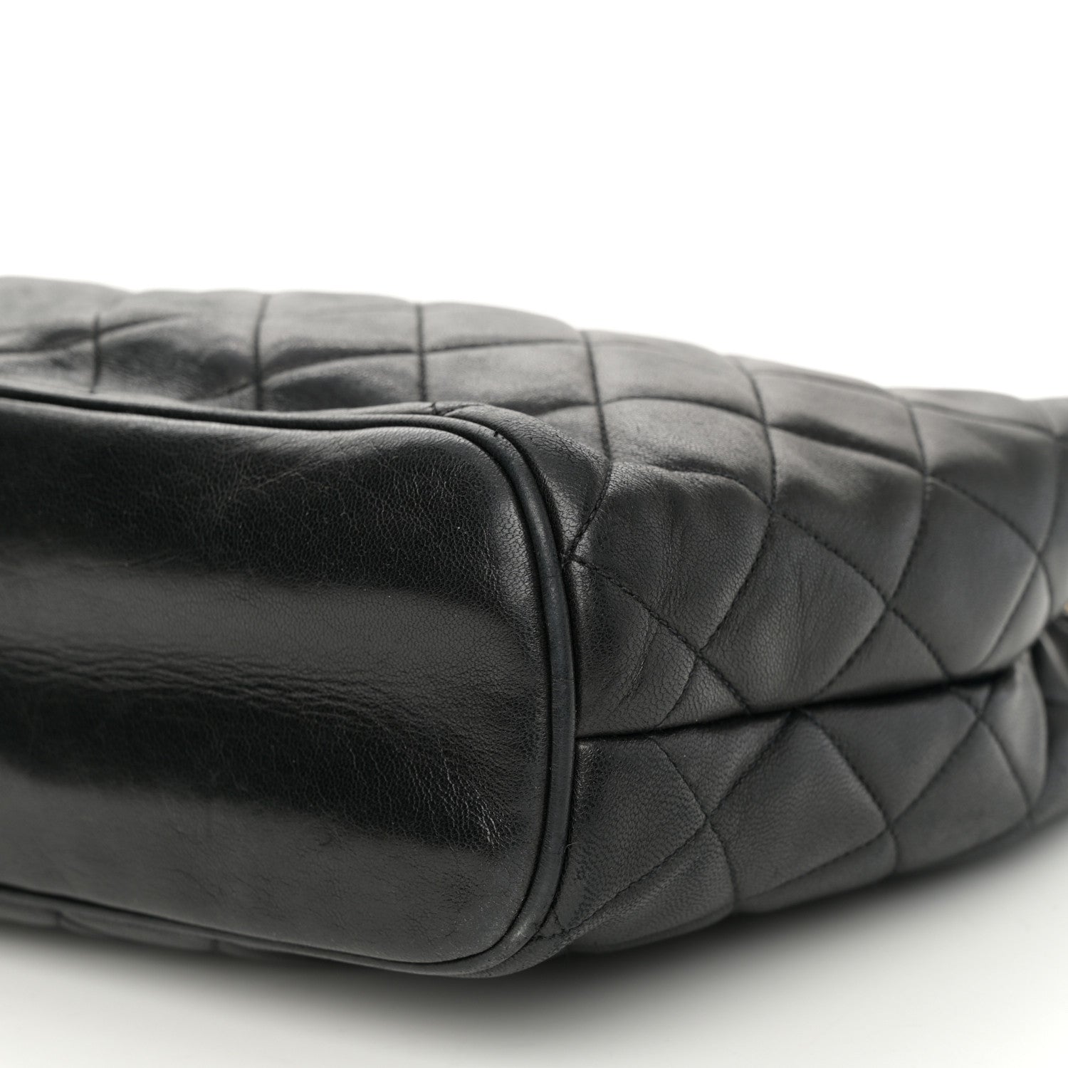 Chanel Lambskin Quilted Shoulder Bag Black 10 of 10
