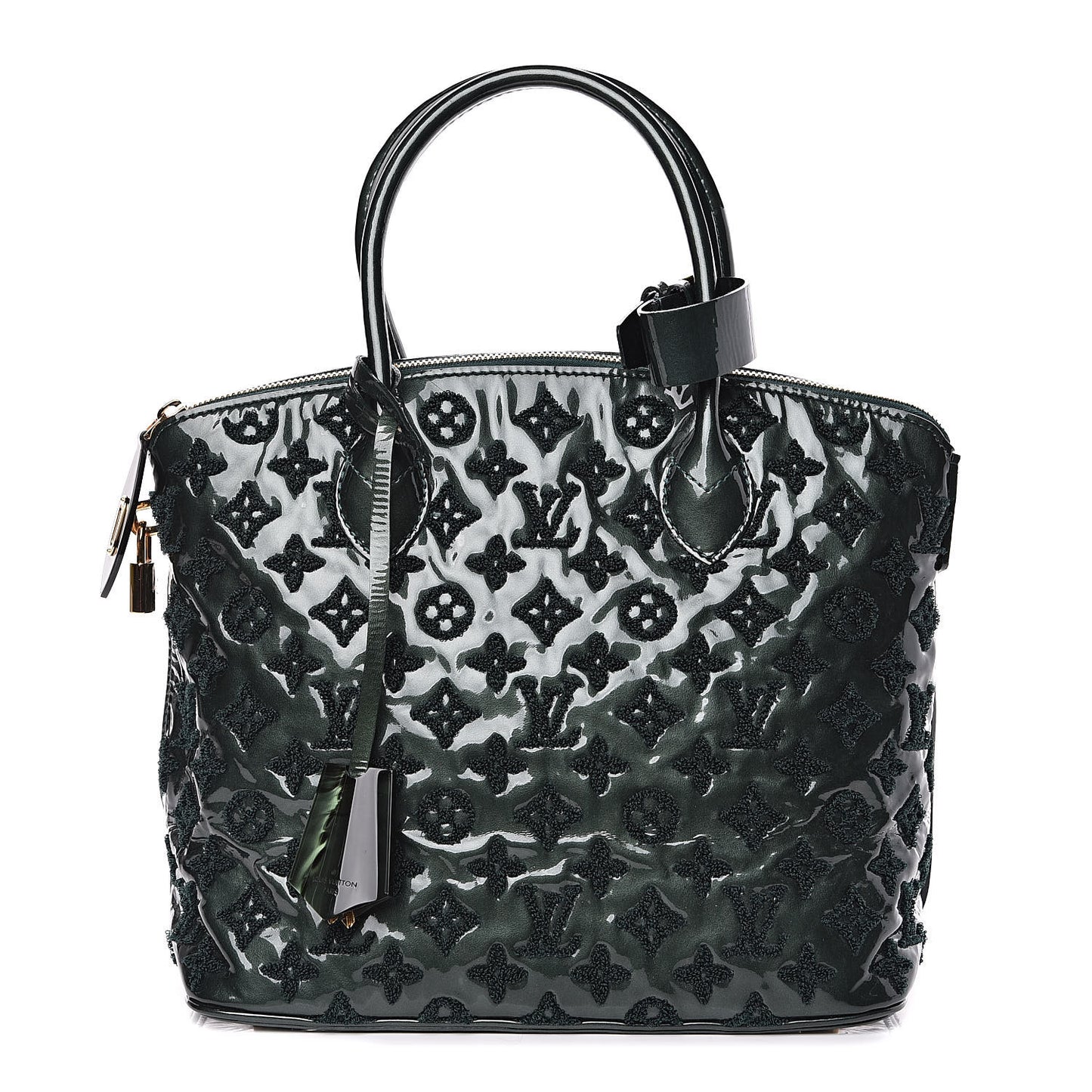 Patent Lambskin Fascination Lockit Vert Fonce