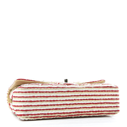 Chanel Jersey Quilted Medium Coco Sailor Flap Red White 4 of 12