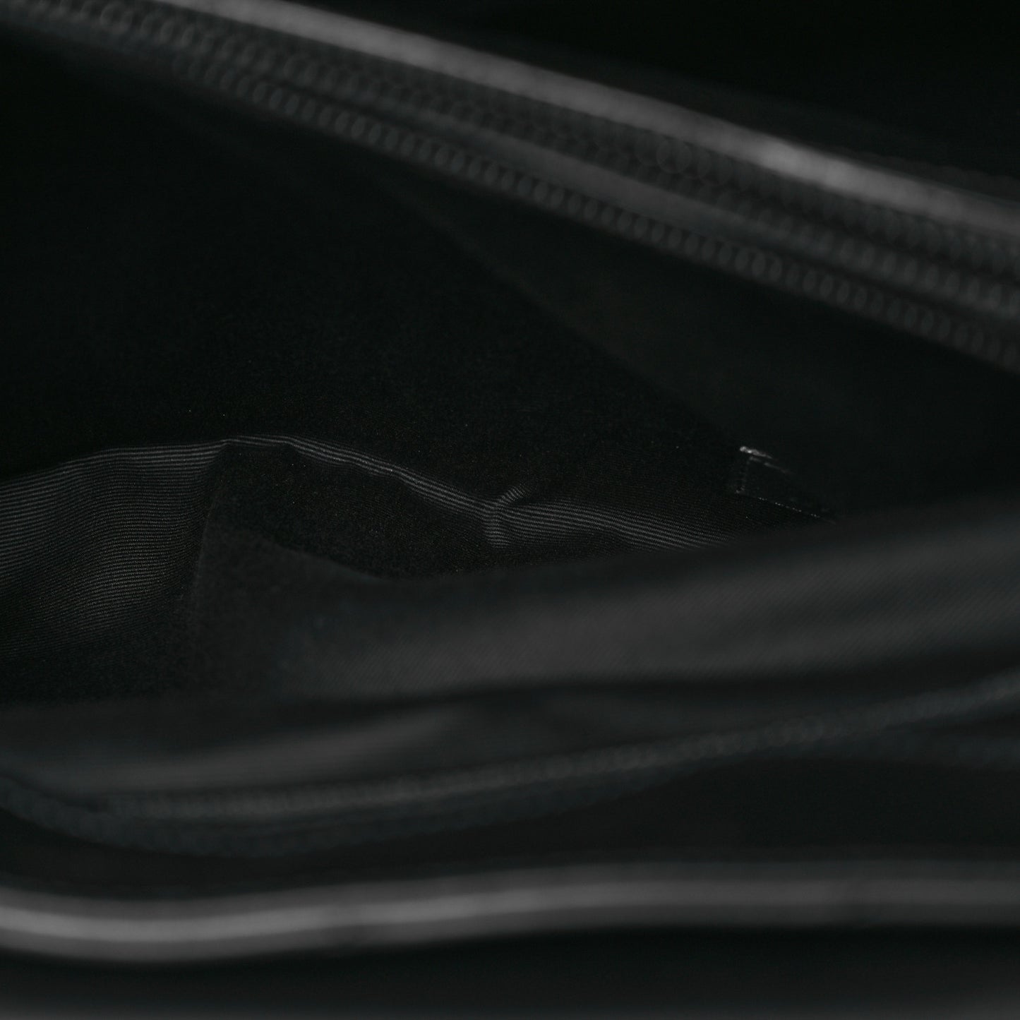 Calfskin Y Quilted Monogram Monochrome Large Loulou Chain Satchel Black