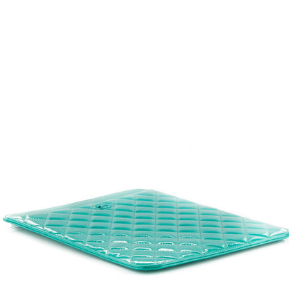 Chanel Patent Quilted iPad Case Green 4 of 11