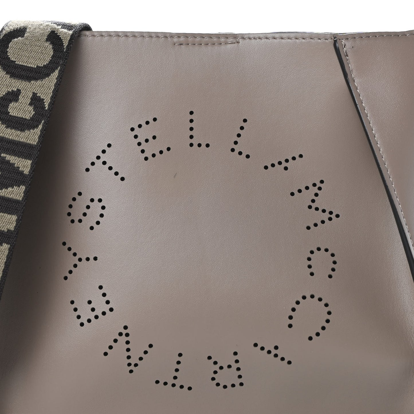 Eco Alter Nappa Perforated Logo Mini Crossbody Dark Taupe